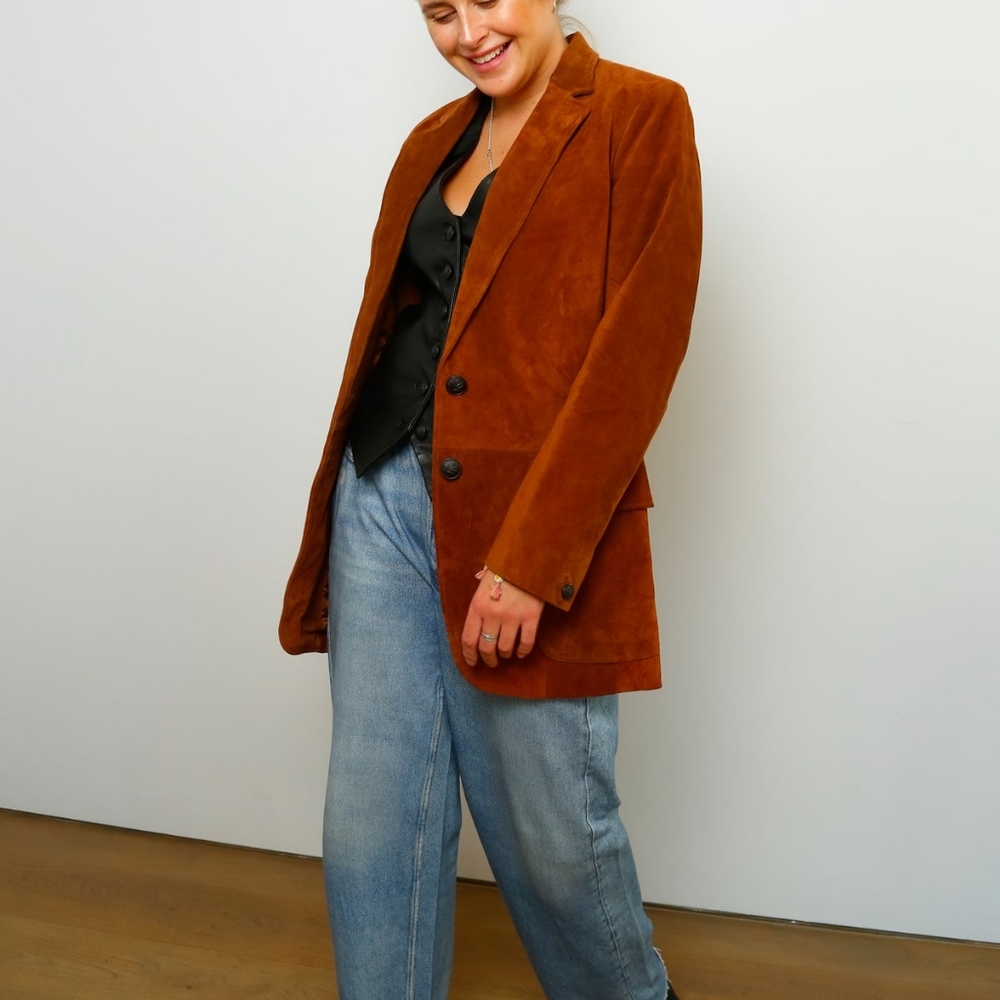 Rag & bone cody suede brown blazer